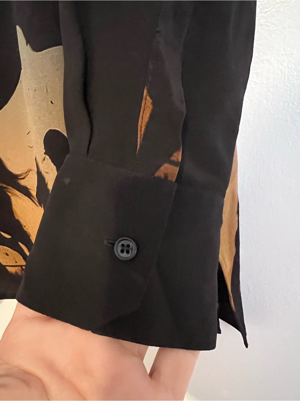 Akris Women Shirt Sz 8 Silk Crepe Tunic Hidden Zip Equestrian Horse Rider Print - Picture 13 of 16